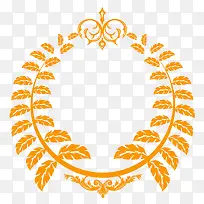 金色叶子边框矢量图-空若网 金色叶子边框矢量图-空若网