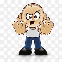 手绘卡通光头男孩-空若网 手绘卡通光头男孩-空若网