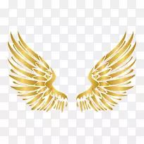 指甲元素-欧式豪华金色翅膀元素-空若网 指甲元素-欧式豪华金色翅膀元素-空若网
