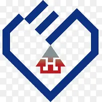 心形房地产图标设计素材-空若网 心形房地产图标设计素材-空若网