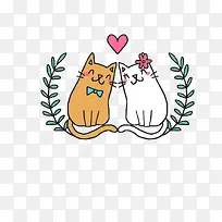 爱情卡通可爱小动物装饰爱情动物-空若网 爱情卡通可爱小动物装饰爱情动物-空若网