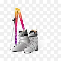 矢量 卡通手绘 滑雪鞋-空若网 矢量 卡通手绘 滑雪鞋-空若网