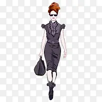 巴黎手绘时尚美女-空若网 巴黎手绘时尚美女-空若网