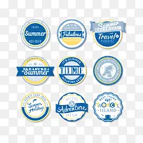 夏日圆形标签设计矢量素材,-空若网 夏日圆形标签设计矢量素材,-空若网