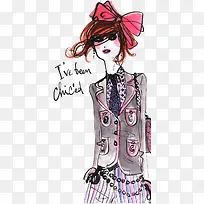 时尚蝴蝶结女孩-空若网 时尚蝴蝶结女孩-空若网