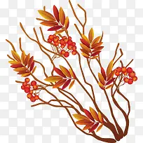 杨梅树枝装饰设计矢量-空若网 杨梅树枝装饰设计矢量-空若网