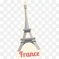 灰色巴黎铁塔贴纸-空若网 灰色巴黎铁塔贴纸-空若网