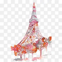 水彩埃菲尔-空若网 水彩埃菲尔-空若网