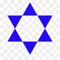 蓝色正三角形六个-空若网 蓝色正三角形六个-空若网
