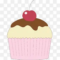 粉红樱桃杯子蛋糕-空若网 粉红樱桃杯子蛋糕-空若网