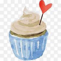 矢量手绘水彩杯子蛋糕-空若网 矢量手绘水彩杯子蛋糕-空若网