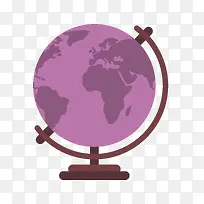 卡通紫色扁平化地球仪-空若网 卡通紫色扁平化地球仪-空若网