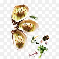 免抠美食生蚝食材装饰-空若网 免抠美食生蚝食材装饰-空若网