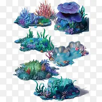 矢量珊瑚水草-空若网 矢量珊瑚水草-空若网