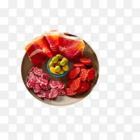 红色美味的食物切片的西班牙火腿-空若网 红色美味的食物切片的西班牙火腿-空若网