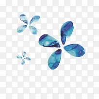 蓝色四叶草素材-空若网 蓝色四叶草素材-空若网