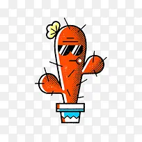 可爱文艺仙人掌盆栽装饰海报设计-空若网 可爱文艺仙人掌盆栽装饰海报设计-空若网