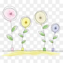 抽象花朵盆栽-空若网 抽象花朵盆栽-空若网