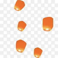 卡通手绘夏日夜晚放孔明灯-空若网 卡通手绘夏日夜晚放孔明灯-空若网