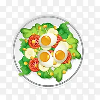 绿色蔬菜沙拉矢量图-空若网 绿色蔬菜沙拉矢量图-空若网