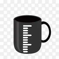 手绘黑色杯子设计-空若网 手绘黑色杯子设计-空若网