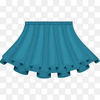 蓝色对称矢量百褶裙-空若网 蓝色对称矢量百褶裙-空若网