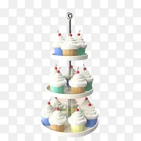 三层白色蛋糕架-空若网 三层白色蛋糕架-空若网