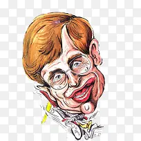 霍金彩色手绘风格夸张-空若网 霍金彩色手绘风格夸张-空若网