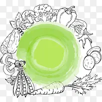 矢量手绘纯素食品-空若网 矢量手绘纯素食品-空若网