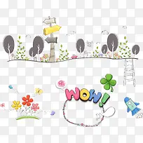 矢量卡通可爱插画-空若网 矢量卡通可爱插画-空若网