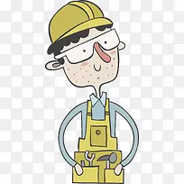 美式漫画风格可爱维修工程师-空若网 美式漫画风格可爱维修工程师-空若网