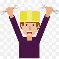 高举扳手的工程师-空若网 高举扳手的工程师-空若网