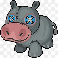 毛绒玩具河马PNG-空若网 毛绒玩具河马PNG-空若网