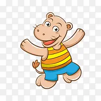 可爱跳舞的动物免抠素材-空若网 可爱跳舞的动物免抠素材-空若网