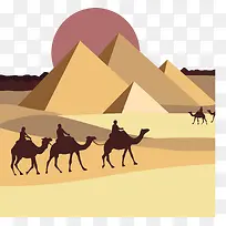 在埃及沙漠行走骆驼-空若网 在埃及沙漠行走骆驼-空若网