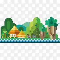 卡通手绘房子-空若网 卡通手绘房子-空若网