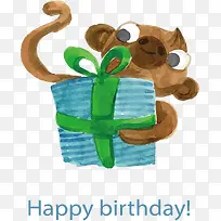 开心小猴子生日快乐-空若网 开心小猴子生日快乐-空若网