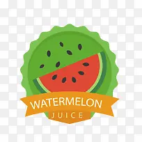 绿色西瓜汁水果标签-空若网 绿色西瓜汁水果标签-空若网