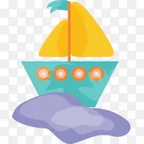 矢量手绘帆船-空若网 矢量手绘帆船-空若网