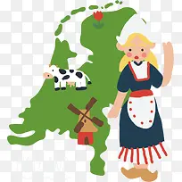 矢量图牛奶产地-空若网 矢量图牛奶产地-空若网