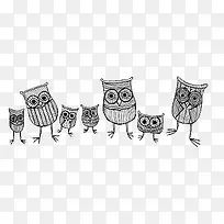 手绘猫头鹰-空若网 手绘猫头鹰-空若网