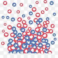 漂浮的点赞分享花纹-空若网 漂浮的点赞分享花纹-空若网