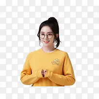 高清摄影可爱的小女生戴眼镜-空若网 高清摄影可爱的小女生戴眼镜-空若网