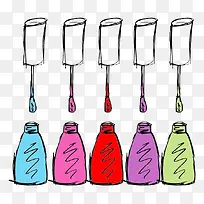 手绘彩色指甲油-空若网 手绘彩色指甲油-空若网