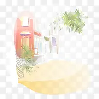 水彩画房屋环境-空若网 水彩画房屋环境-空若网