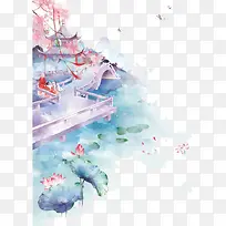 古风水彩画-空若网 古风水彩画-空若网