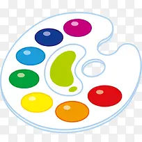 矢量卡通颜料盘素材-空若网 矢量卡通颜料盘素材-空若网