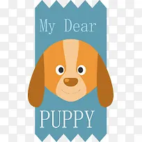 卡通小狗标签设计-空若网 卡通小狗标签设计-空若网