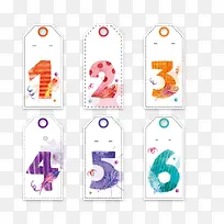 矢量水彩数字-空若网 矢量水彩数字-空若网