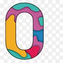 创意水彩颜料数字0-空若网 创意水彩颜料数字0-空若网